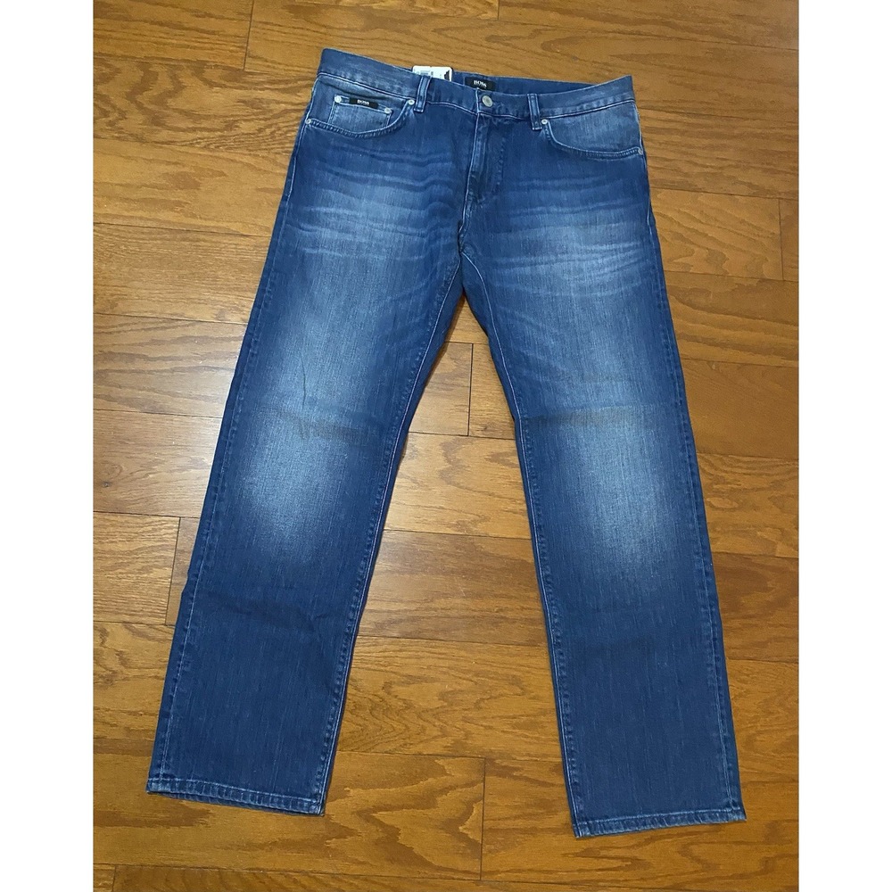 HUGO BOSS Maine 1 Jeans Blue Stretch Denim Regular Fit 34x30 New! NWT $155